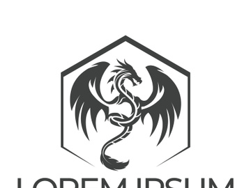 Dragon logo art illustration preview picture