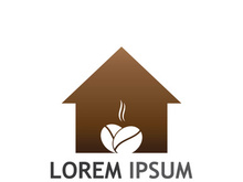 Creative coffee bean logo design.