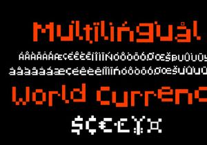 Pixelated Display Font