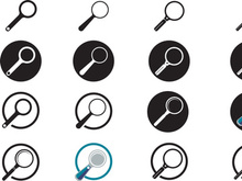 Magnifying glass icon logo