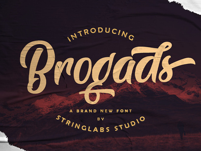 Brogads - Bold Script Retro Font