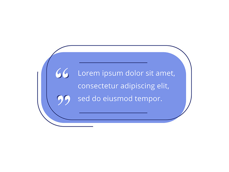 Quote blank frame vector template