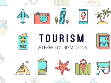 Tourism Vector Free Icon Set preview picture