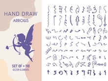 hand drawing arrows doodle collection