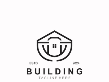 Building logo construction modern real estate symbol for architecture house and property design preview picture