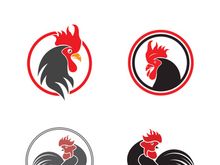 Rooster logo icon vector and symbol template design illustration