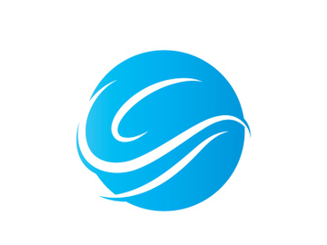 Water wave Logo design vector Template preview picture