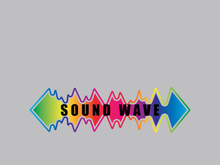 Sound waves logo background modern music vector image