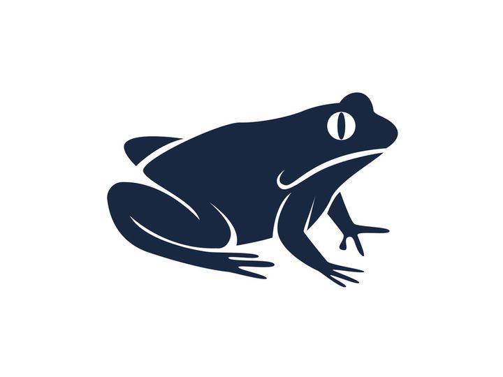 Frog icon logo for design