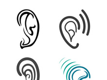 Hearing logo template vector icon design