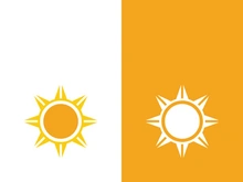 Creative sun concept logo illustration design template