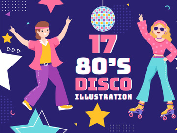 80s Disco Party Illustration preview picture