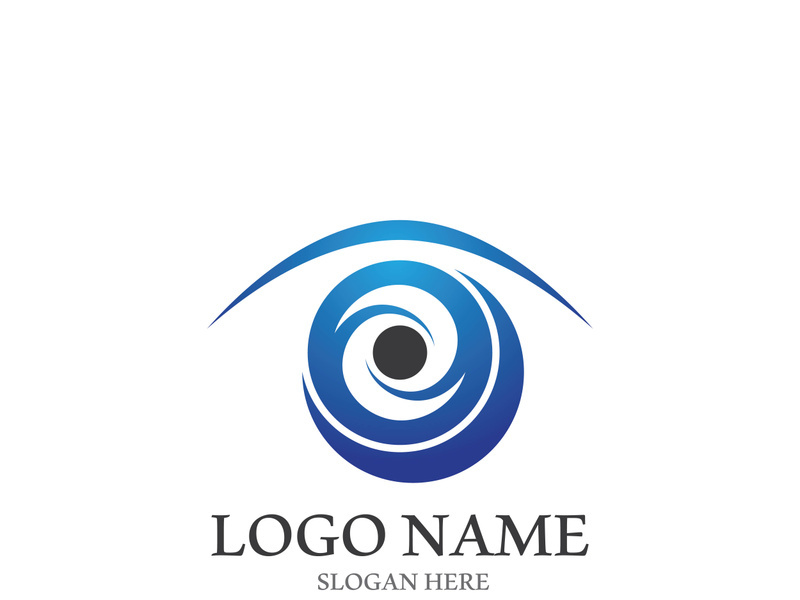 Branding identity corporate eye care vector logo design