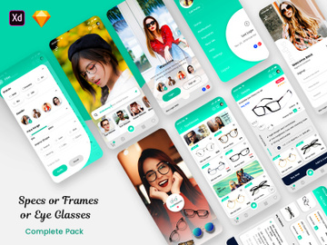 Specs or Eye Glasses Online Shopping Store UI Kit preview picture