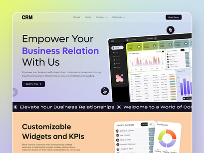 CRM - SaaS Landing Page Design