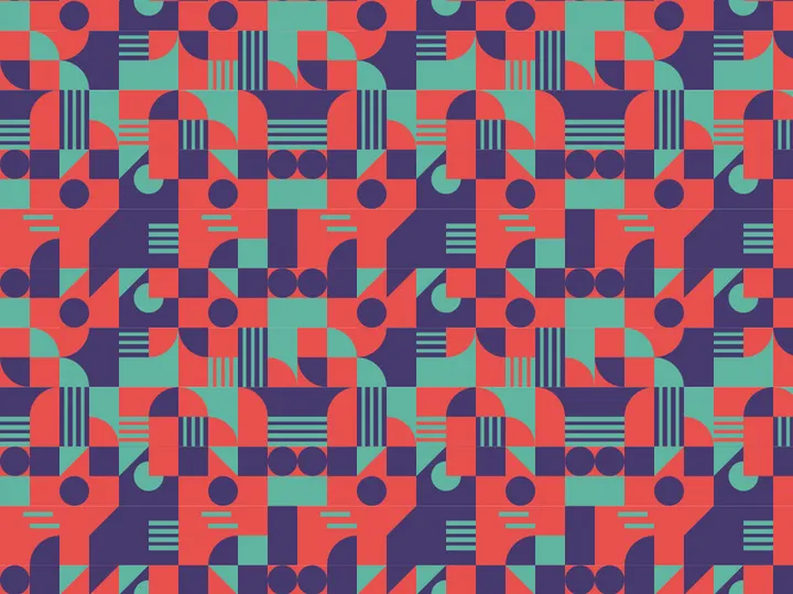 Red Blue Green Abstract geometric pattern