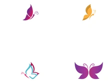 Colorful butterfly logo design.
