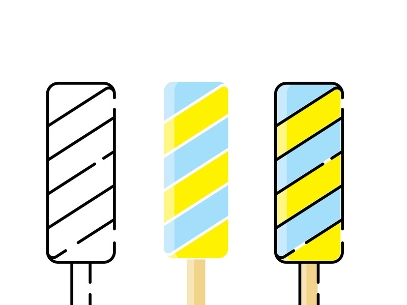 Minimalist Ice Cream vector illustration