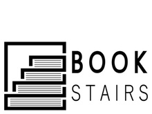book stairs logo, or library for bookstores, book companies, publishers, encyclopedias, libraries, education, digital books, vectors