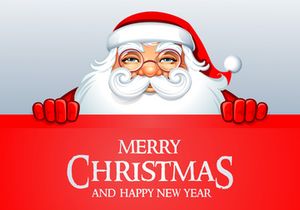 merry christmas board poster template santa claus