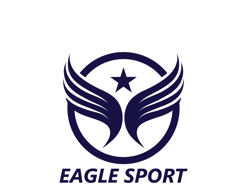 Eagle wing logo design vector image template