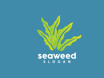 Seaweed Logo, Underwater Plant Vector preview picture