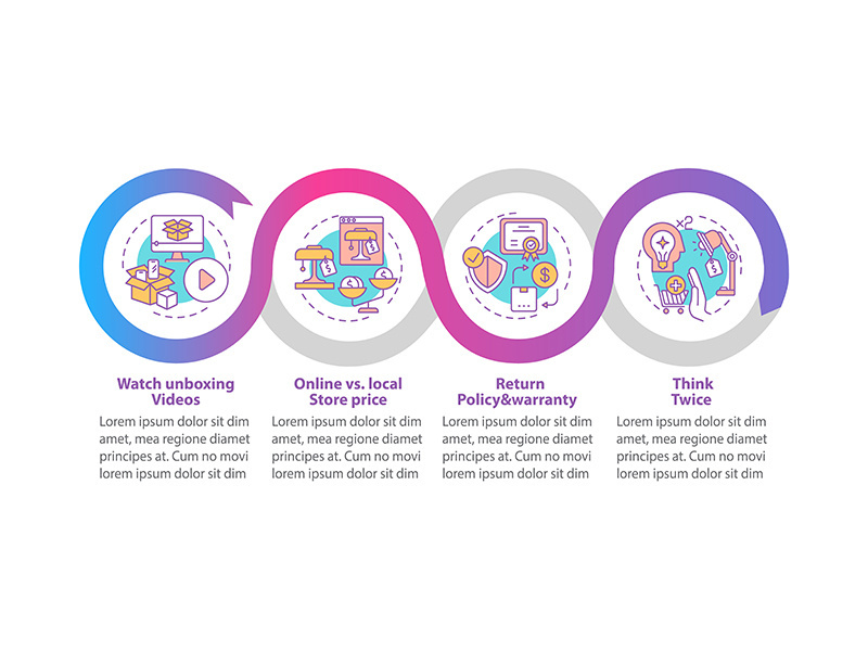 Smart shopper tips vector infographic template