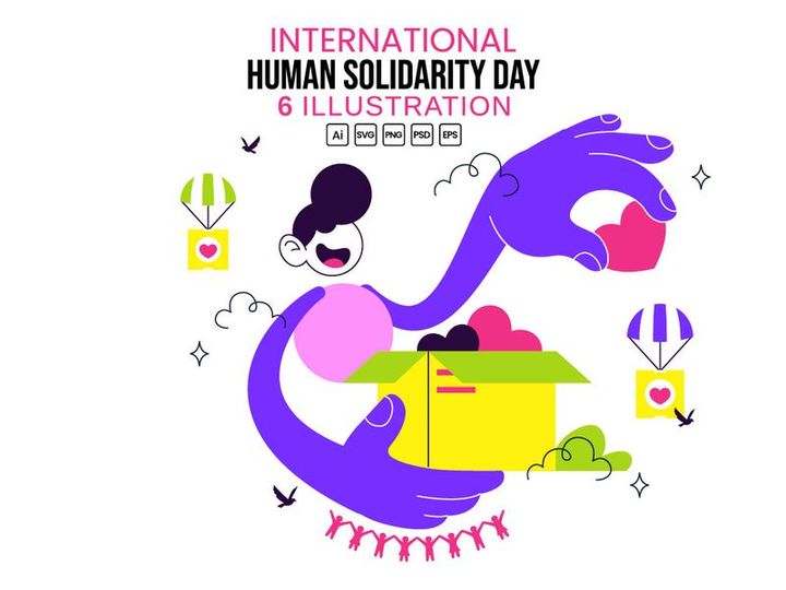 6 Human Solidarity Day Illustration