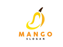 Mango Logo, Fruit Design Simple Minimalist Style