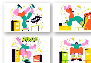 10 Parkour Sports Illustration