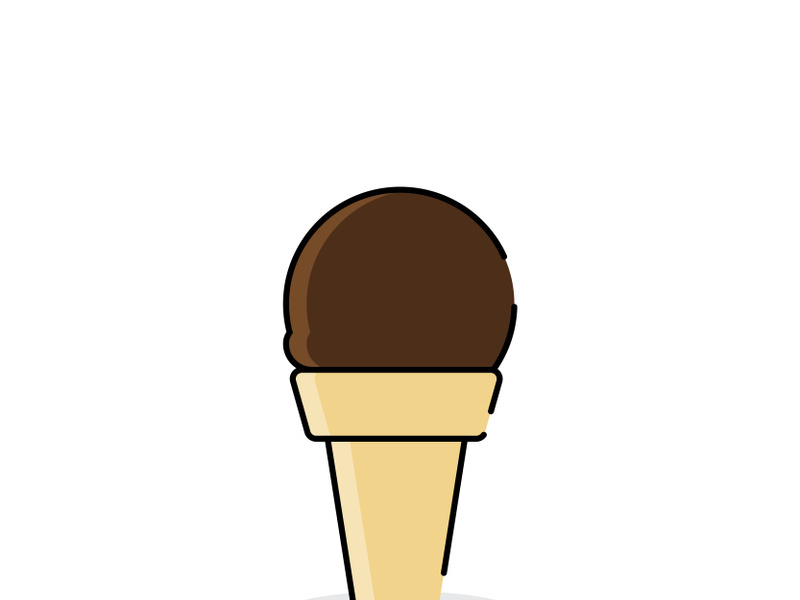 Minimalist Ice Cream vector illustration