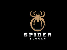 Spider Logo, Insect Animal Vector, Premium Vintage Design