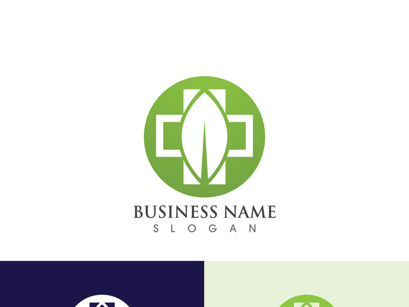 hospital logo and symbol Template, Green logo vector