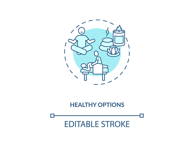 Healthy options concept icon