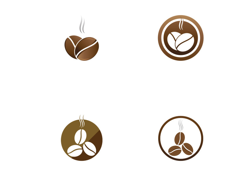 coffee bean icon vector illustration template