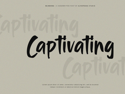 Blinking - Handwritten Font