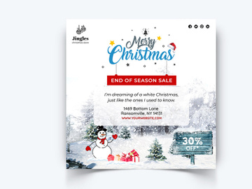 Christmas Sale Social Media Posts Template (EPS) preview picture