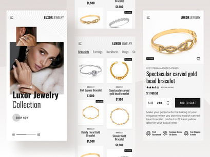 Women's Jewellery store app UI kit