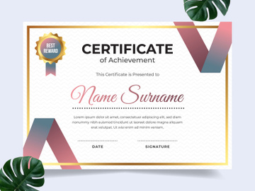 Modern certificate design template preview picture