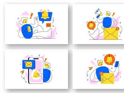 10 Notification System Illustration