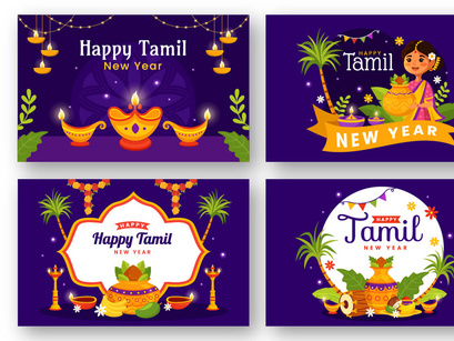 12 Happy Tamil New Year Illustration