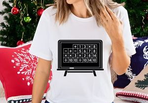 Math Blackboard with Equations and Numbers