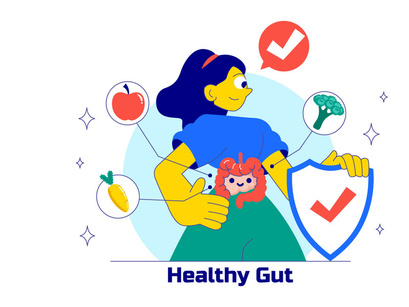 10 Healthy Gut Illustration
