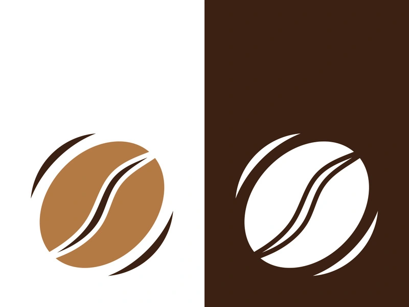 Coffee bean icon vector illustration template