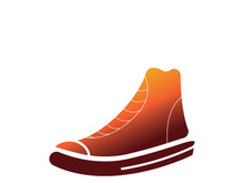 Icon shoe logo concept vector sneaker template shoes shop design