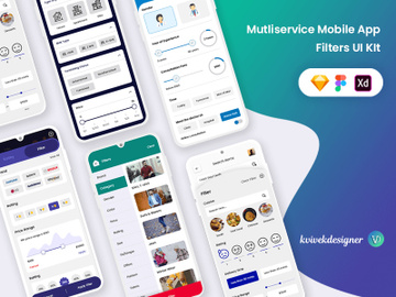 Multiservice Mobile App Filters UI Kit preview picture