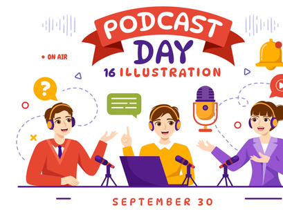 16 International Podcast Day Illustration