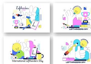 10 International Left Handers Day Illustration