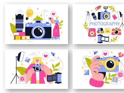 13 Photography Vector Illustration