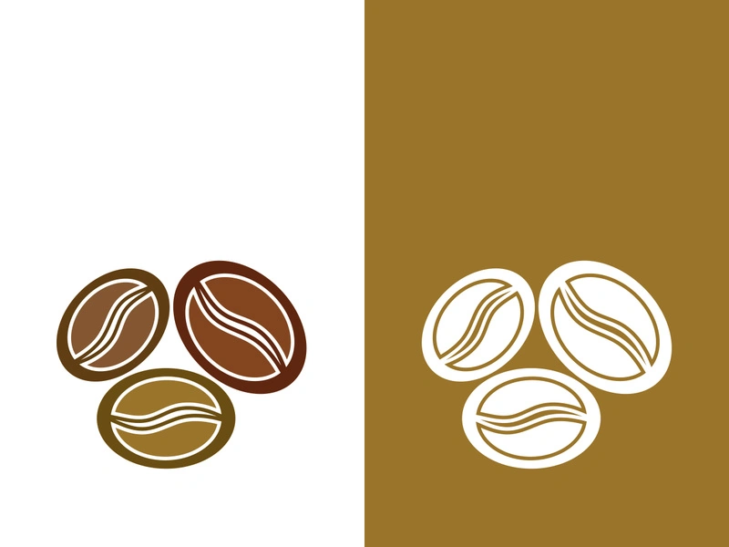 Coffee bean icon vector illustration template